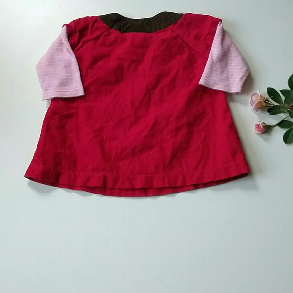 Dwell Studio Dresses Dwell Studio Red Corduroy Dress Bloomers 3m